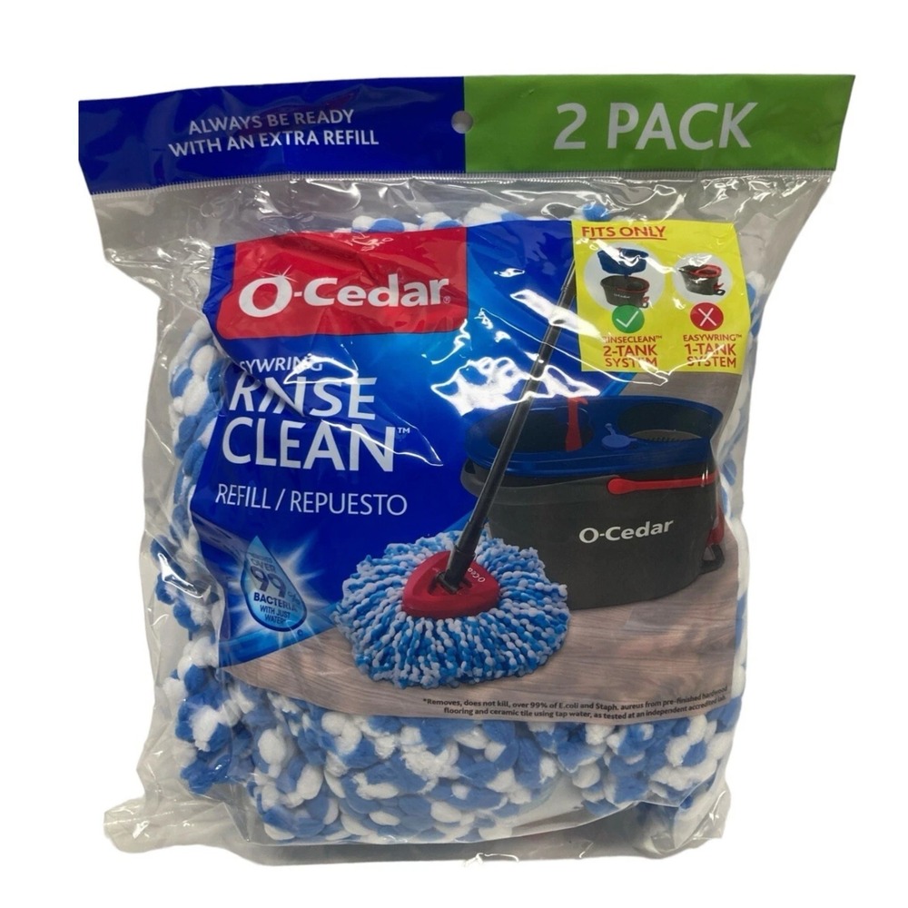 O-Cedar Easy Wring Rinse Clean Spin Mop‎ Head Replacement 2-Tank System